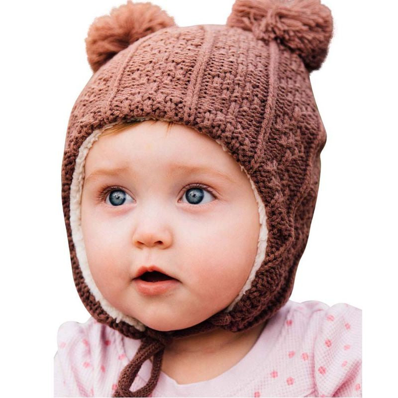 Jan and Jul Kids Knit Winter Earflap Hats