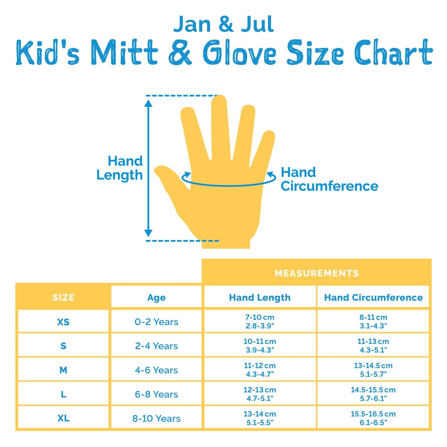 Jan and Jul Kids waterproof snow mitten