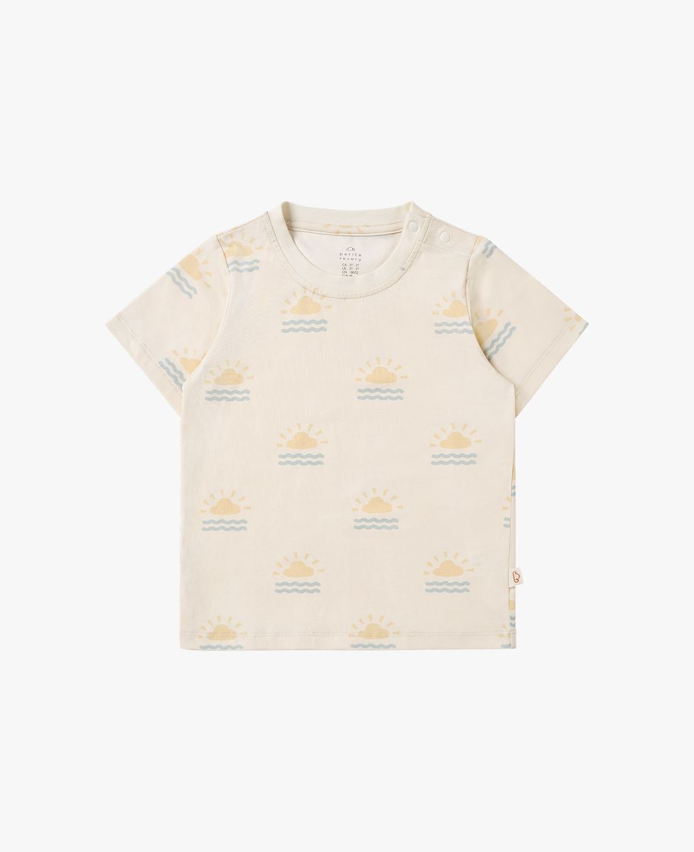 Petite Revery Quick Dry Cooling Cotton Short Sleeve Tee - Hello Sunshine!