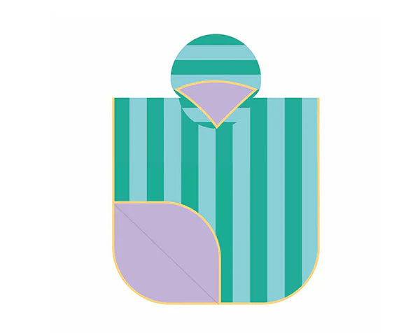 QUUT Beach/Bath Poncho - Lagoon