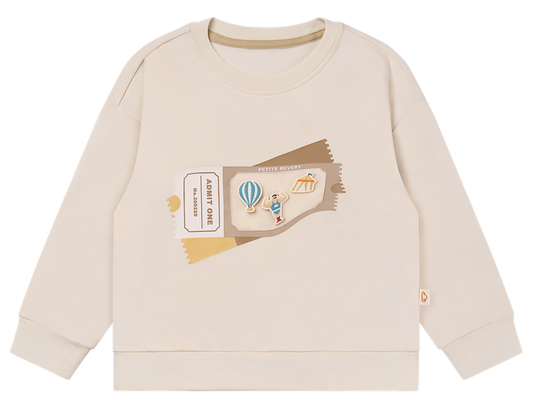 Petite Revery Long Sleeve Sweatshirt - Jet Stream