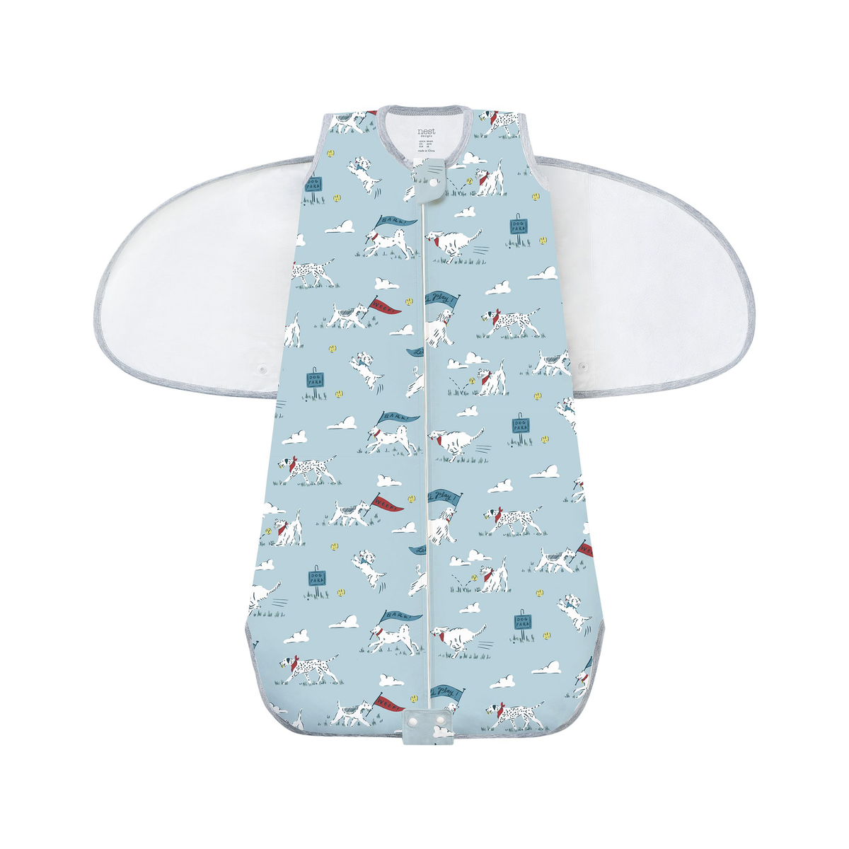 Nest Designs Swaddle Sleep Bag 1.0 TOG (Organic Cotton) - Puppy Park