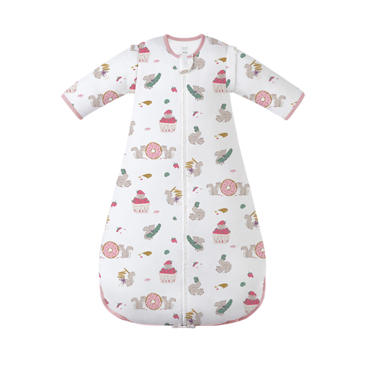 Nest Designs Removable 3/4 Sleeve Sleep Bag 0.6 TOG (Bamboo) - Very Squirrelly