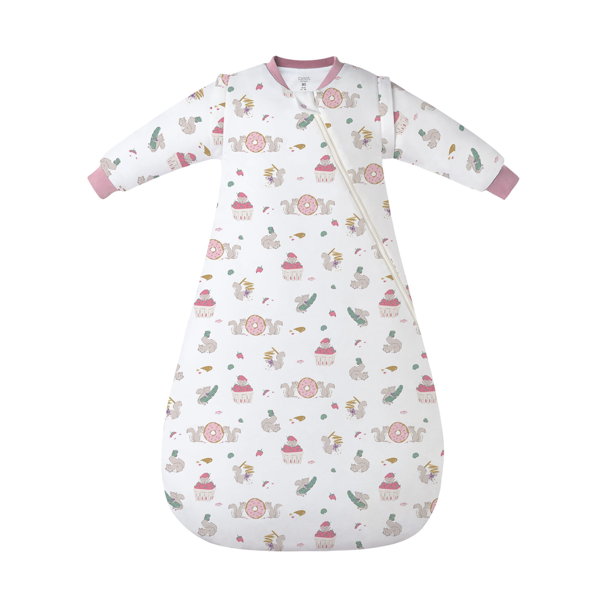 Nest Designs Removable Long Sleeve Sleep Bag 1.0 TOG (Organic Cotton)