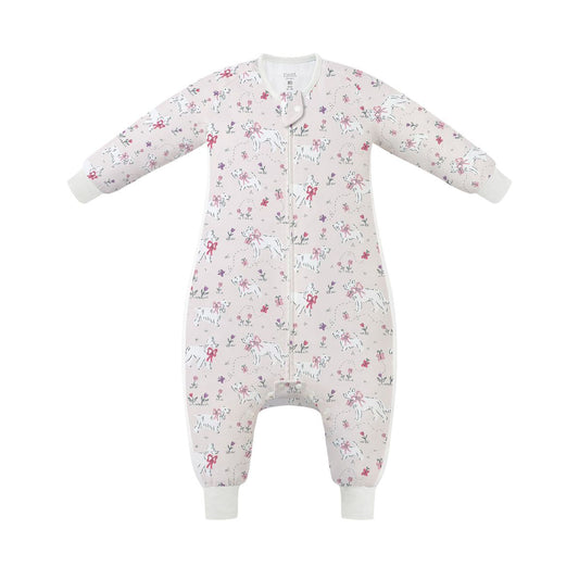 Nest Designs Long Sleeve Footed Sleep Bag 0.6 TOG -  Doggie Meadow