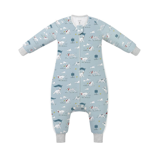 Nest Designs Long Sleeve Footed Sleep Bag 0.6 TOG -  Puppy Park