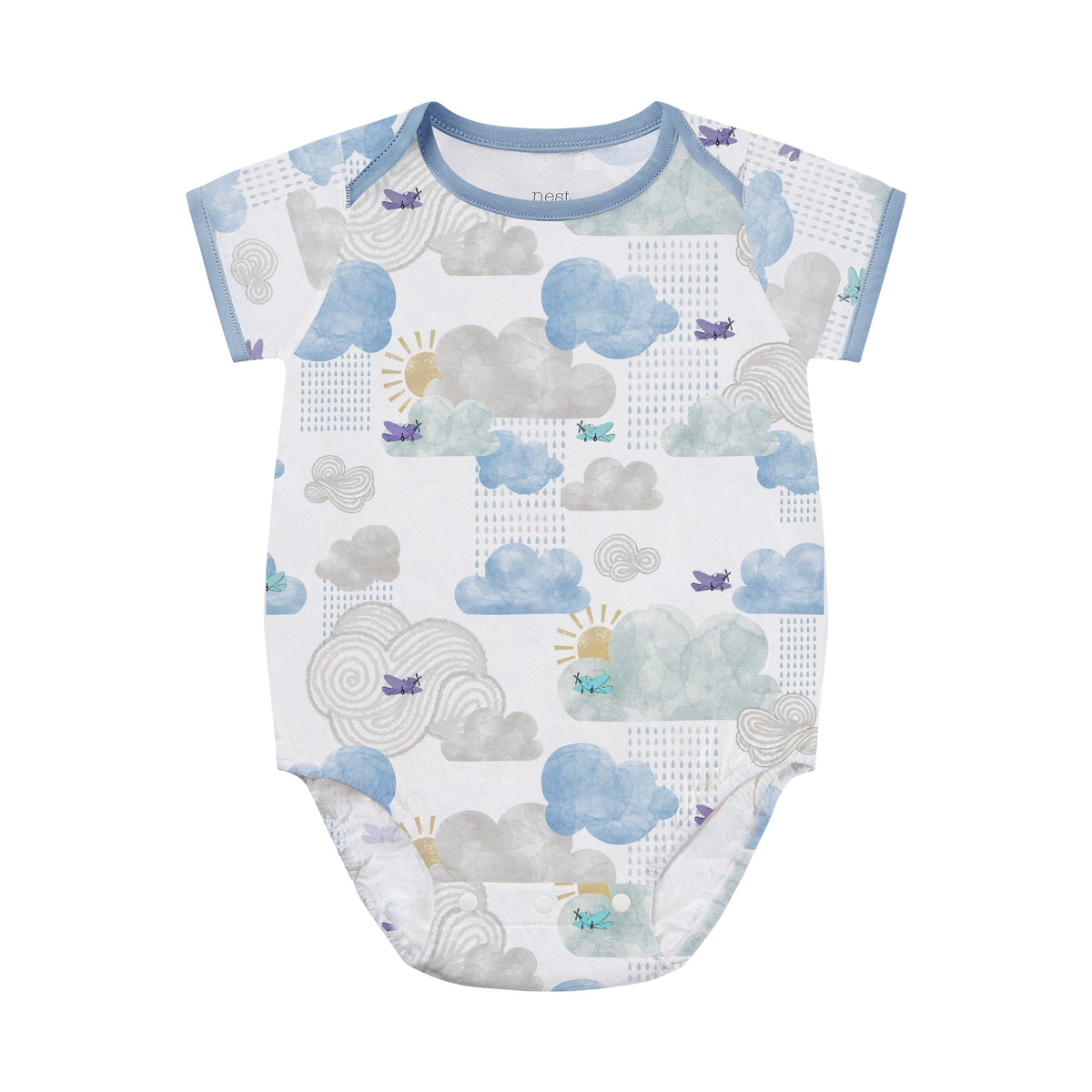 Nest Designs Short Sleeve Onesie - Fluffy Puffs