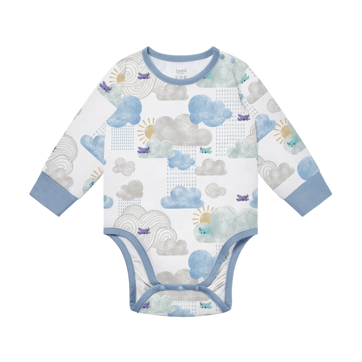 Nest Designs Long Sleeve Onesie - Fluffy Puffs