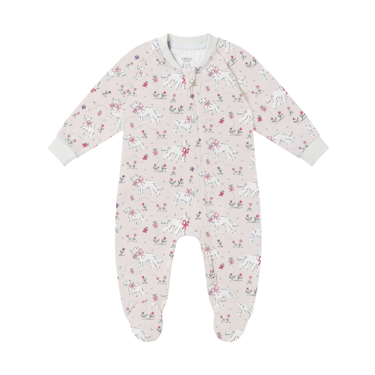 Nest Designs Long Sleeve Footed Sleeper (Avocado Bamboo) - Doggie Meadow