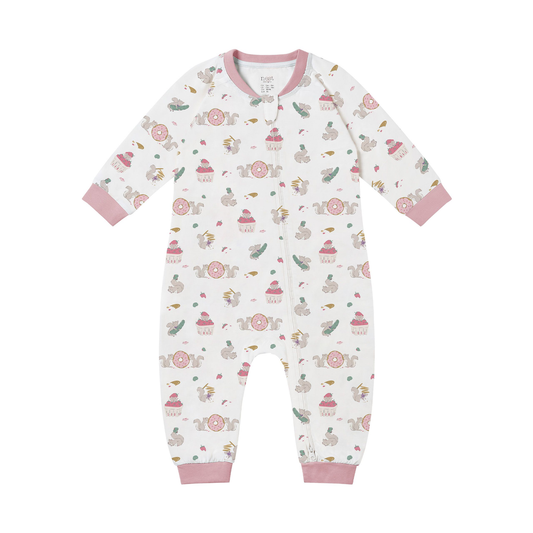 Nest Design Long Sleeve Footless Sleeper (Organic Cotton) - Very Squirrelly