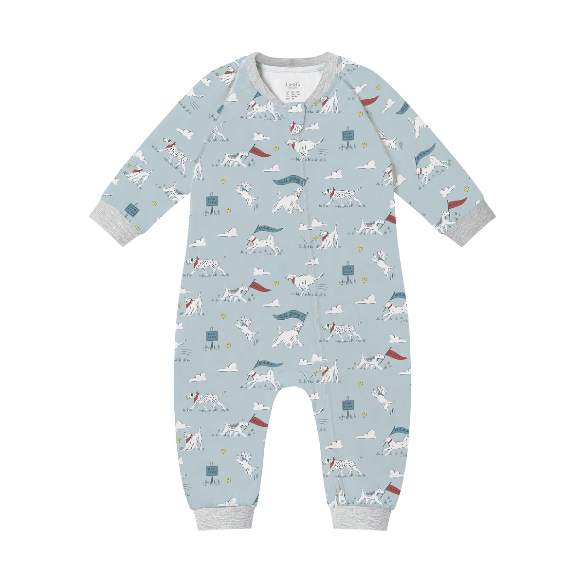 Nest Design Long Sleeve Footless Sleeper (Organic Cotton) - Puppy Park