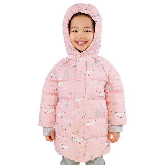 Jan and Jul PINK FOREST | Kids Waterproof Winter Coat