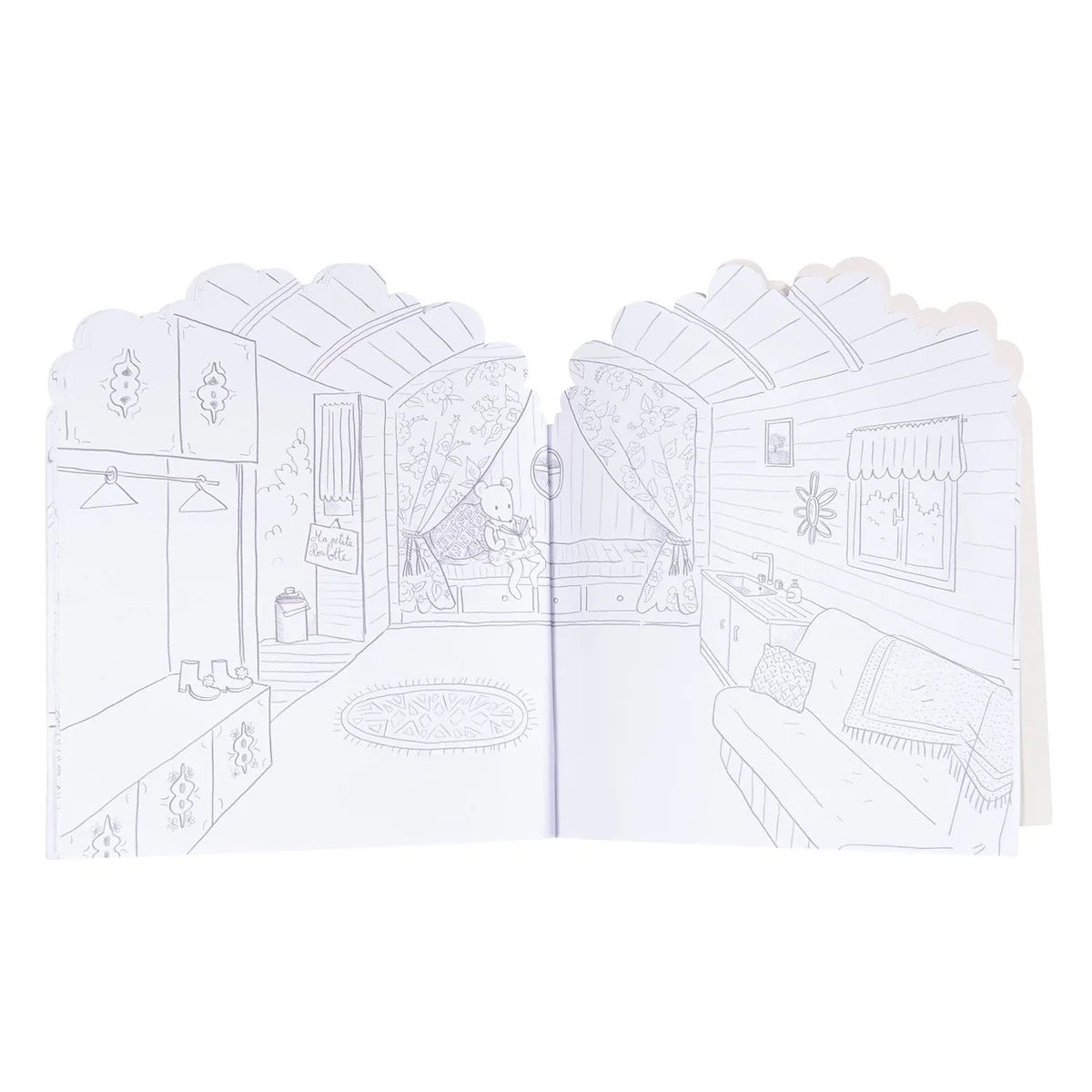 Moulin Roty Grande Famille - Colouring Book with Stickers