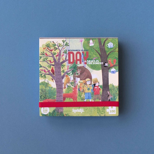 LONDJI  Pocket Puzzle - Night & Day in the Forest Reversible Puzzle