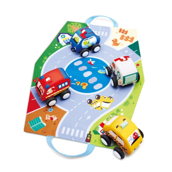 Hape® PULL-BACK PLUSH CAR SET