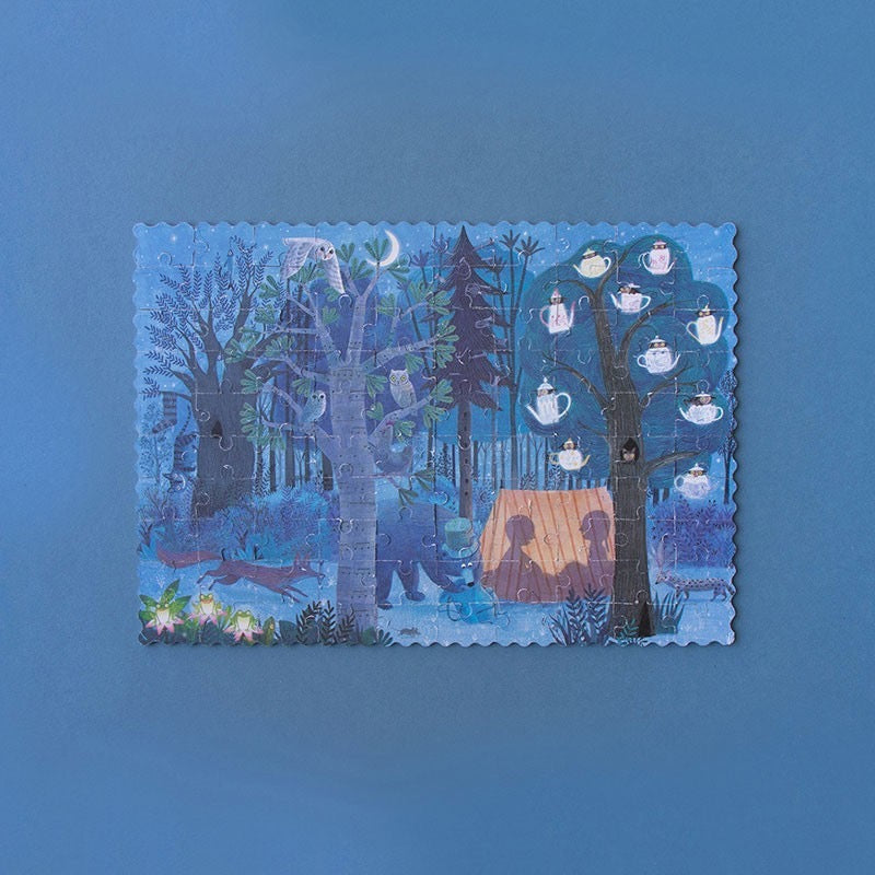 LONDJI  Pocket Puzzle - Night & Day in the Forest Reversible Puzzle