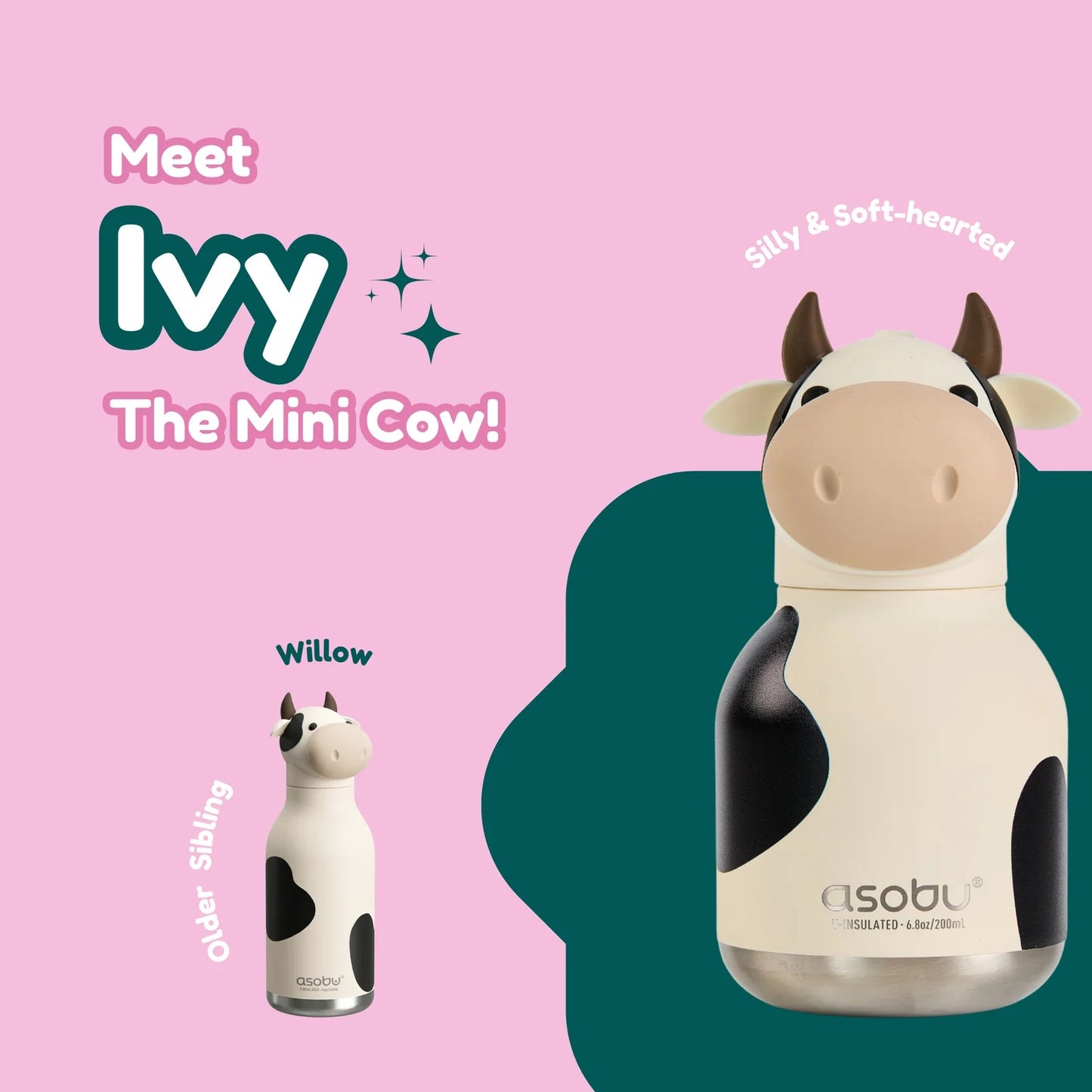 Asobu Mini Bestie Bottle- Cow