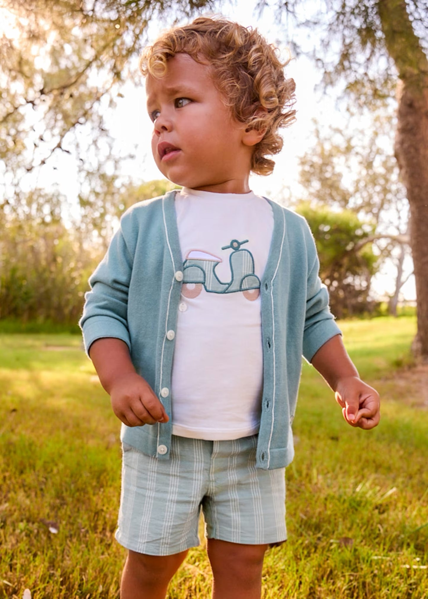 Mayoral Baby Linen Shorts and T-Shirt 2-Piece Set