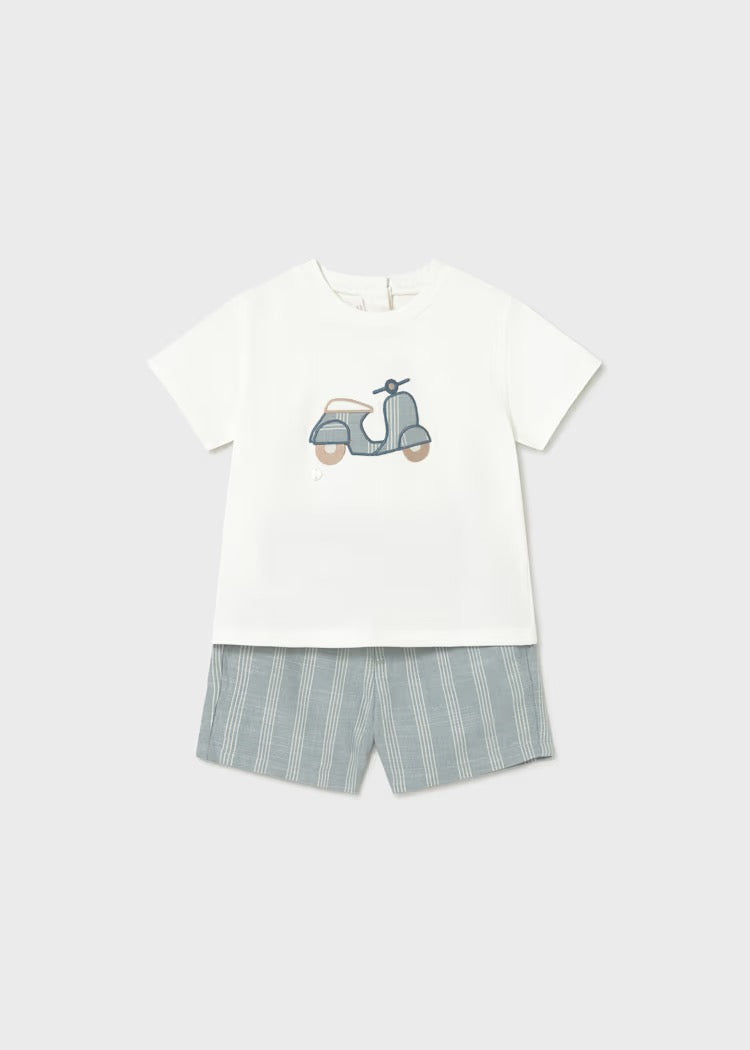 Mayoral Baby Linen Shorts and T-Shirt 2-Piece Set