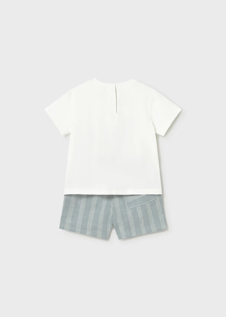 Mayoral Baby Linen Shorts and T-Shirt 2-Piece Set
