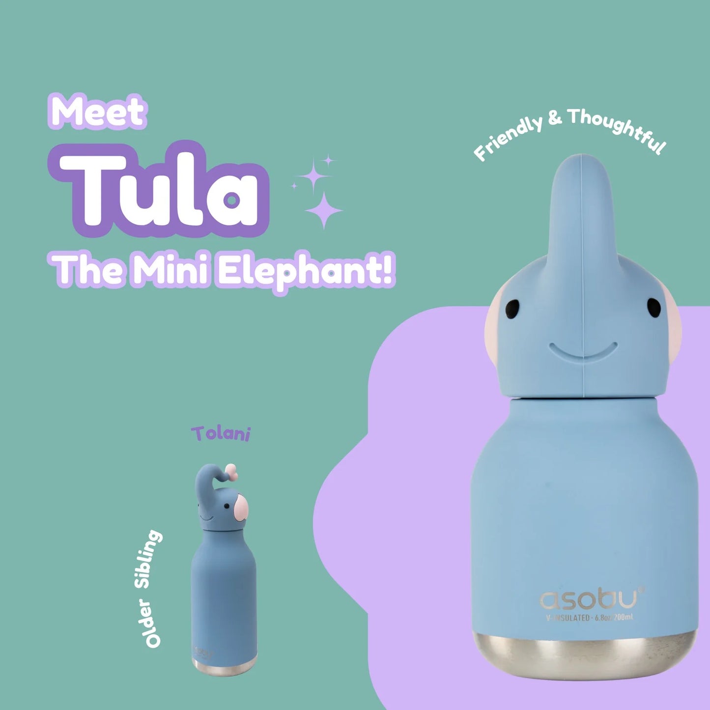 Asobu Mini Bestie Bottle- Elephant