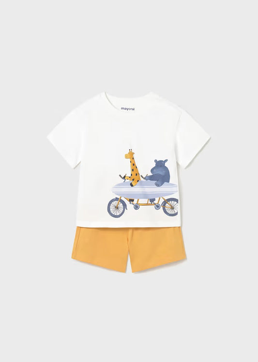 Mayoral Baby Knit Shorts and T-Shirt 2-Piece Set