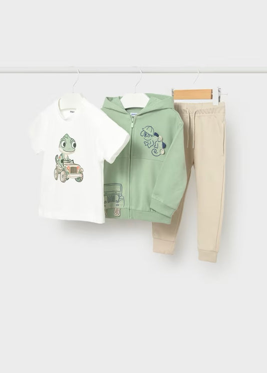 Mayoral Baby 3-Piece Tracksuit (Matcha)