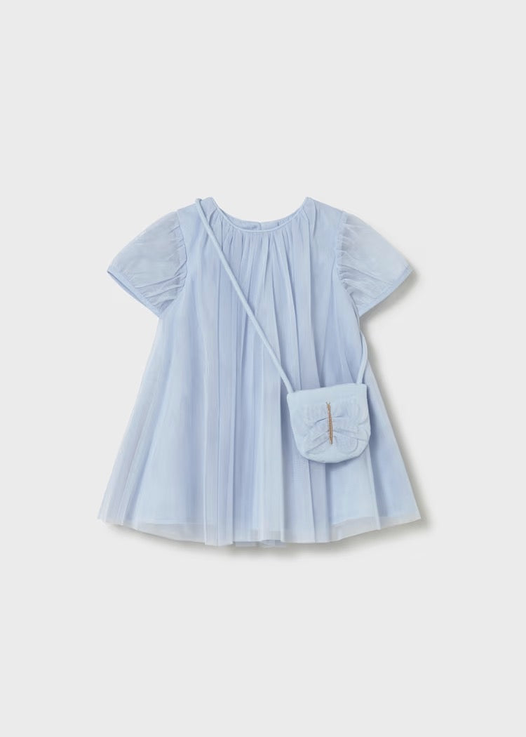 Mayoral Baby Tulle Dress with Crossbody bag