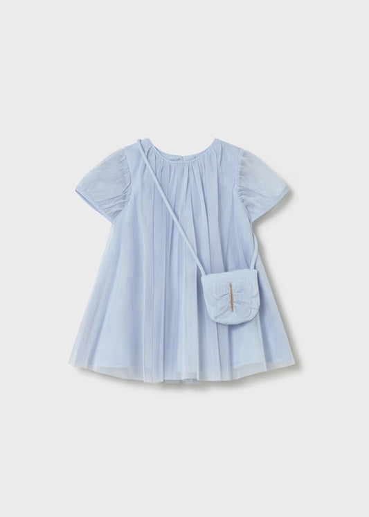 Mayoral Baby Tulle Dress with Crossbody bag