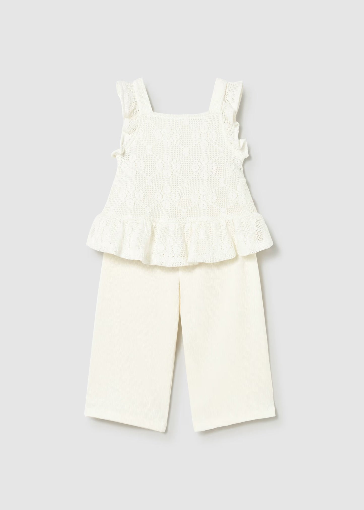 Mayoral Baby Crochet Pants and Top Set