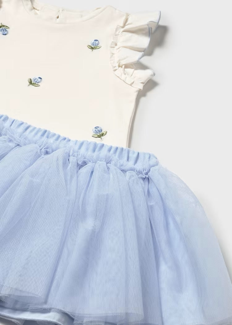 Mayoral Baby Tulle Skirt and Ruffled T-shirt Set