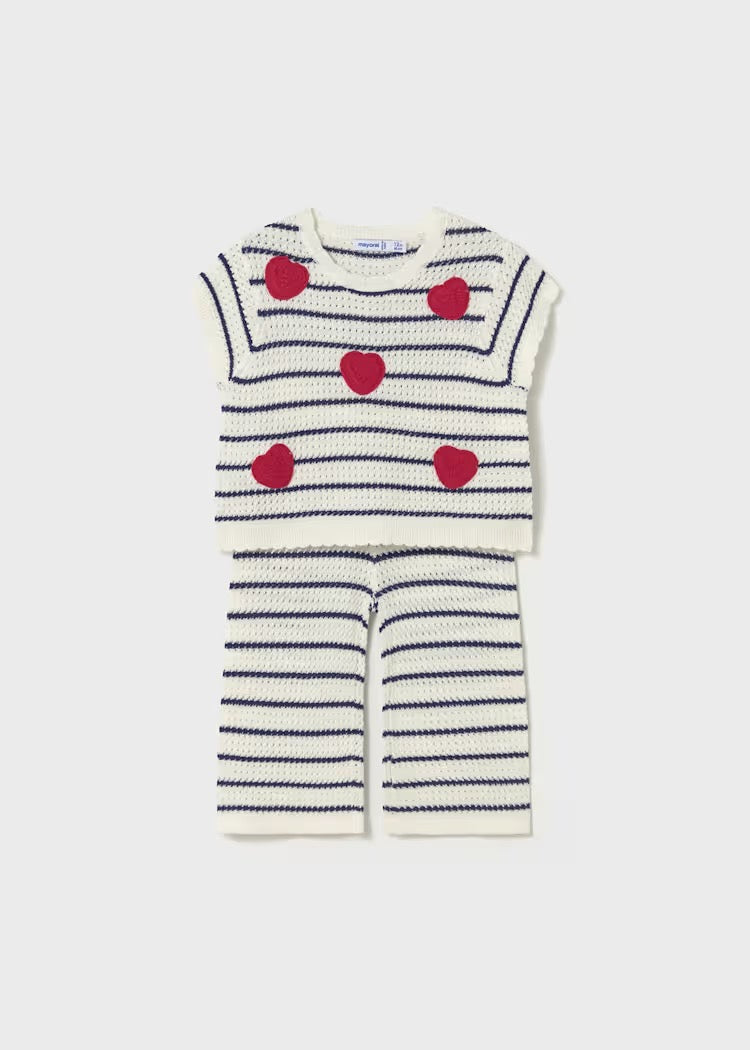 Mayoral Baby Pants and Heart Top Set