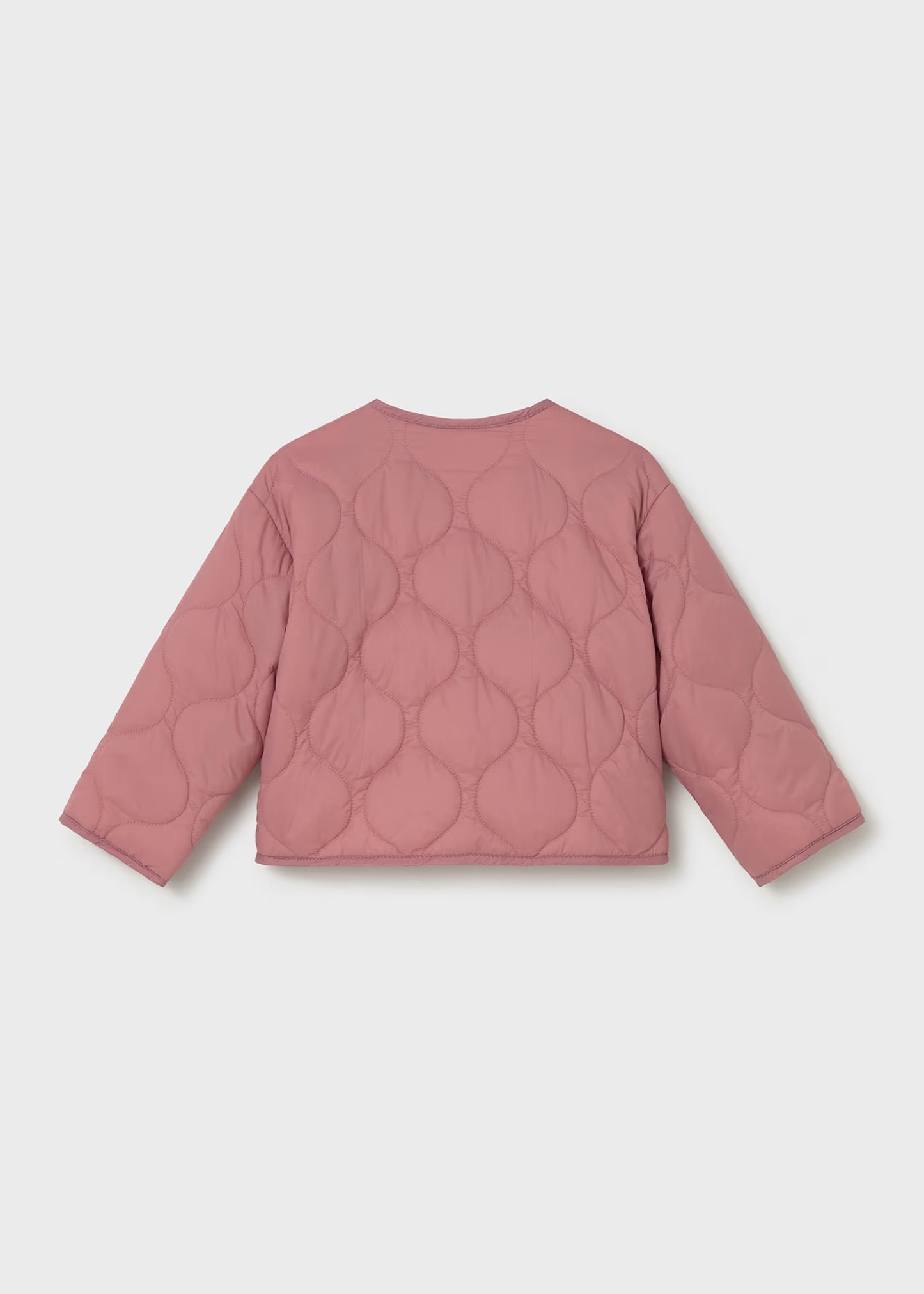 Mayoral Baby Print Reversible Quilted Windbreaker (Blush)