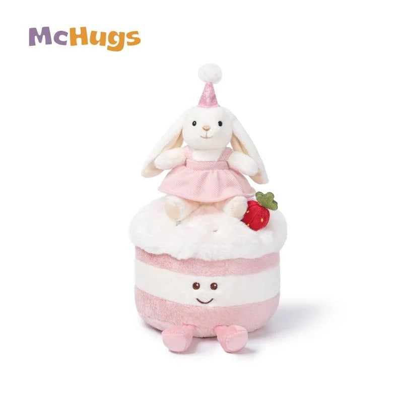 Mchugs Strawberry Bunny Birthday Cake 25CM (Musical Box)