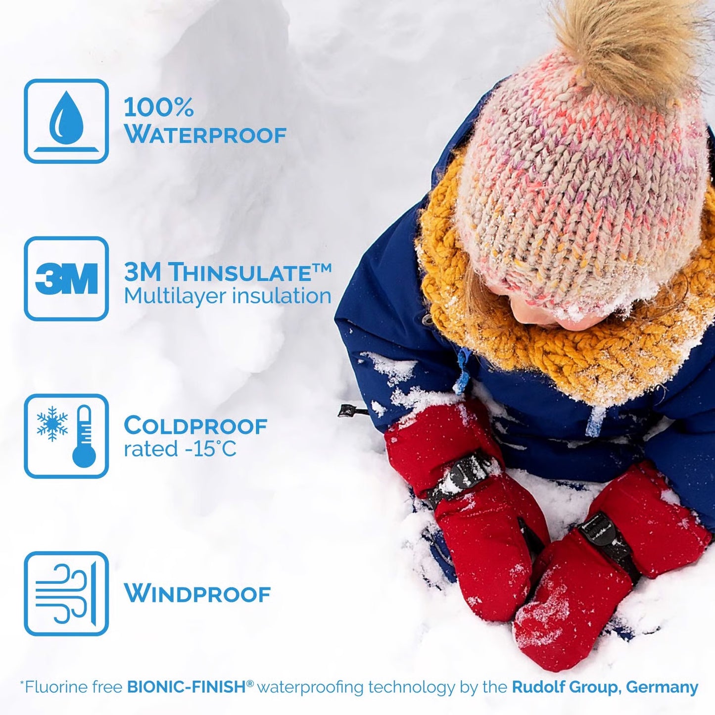 Jan and Jul Cozy-Dry Waterproof Snow Mitten