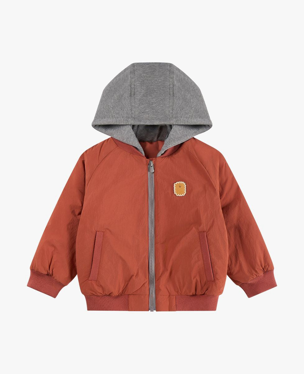 Petite Revery Recycled Nylon Baseball Jacket - Redwood Burl
