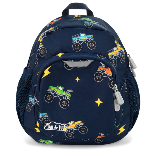 Jan and Jul  | Little Xplorers Mini Preschool Backpack - Big Trucks