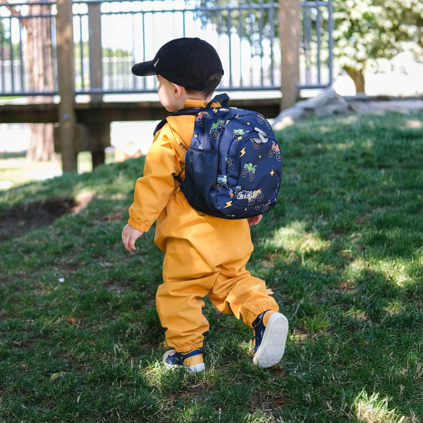 Jan and Jul  | Little Xplorers Mini Preschool Backpack - Big Trucks