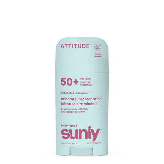 ATTITUDE Baby Face & Body Sunscreen Stick - SPF 50