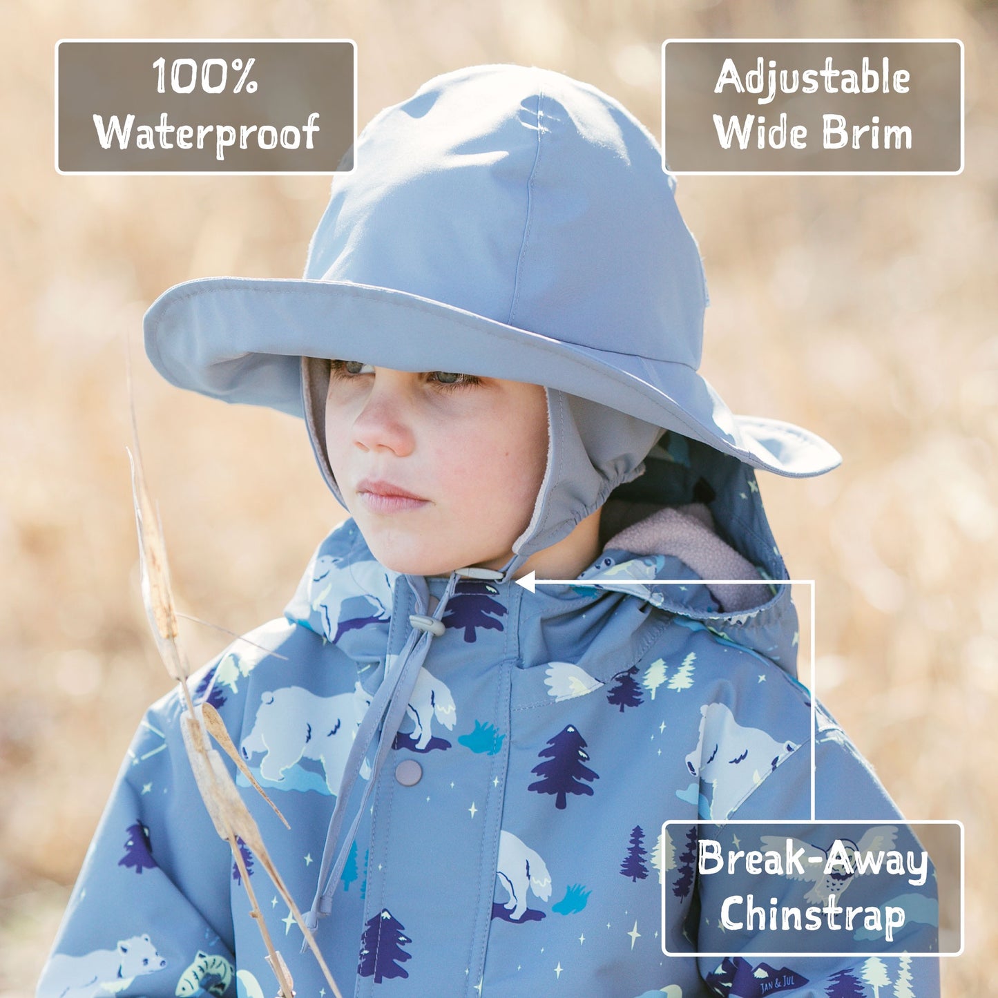 Jan and Jul Kids waterproof Rain Hats