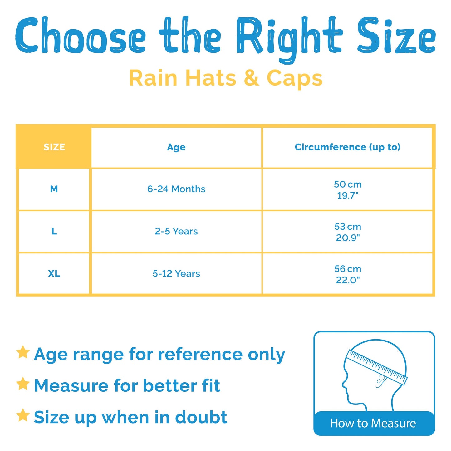 Jan and Jul Kids waterproof Rain Hats