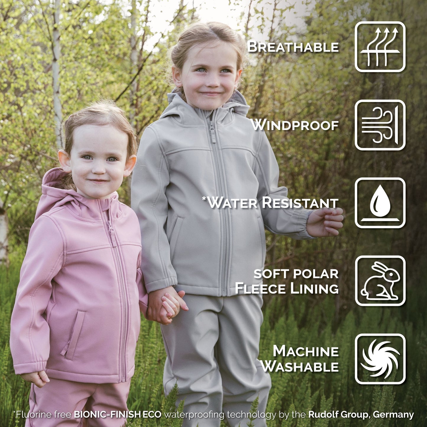 Jan and Jul | Kids Water-Resistant Softshell Jacket