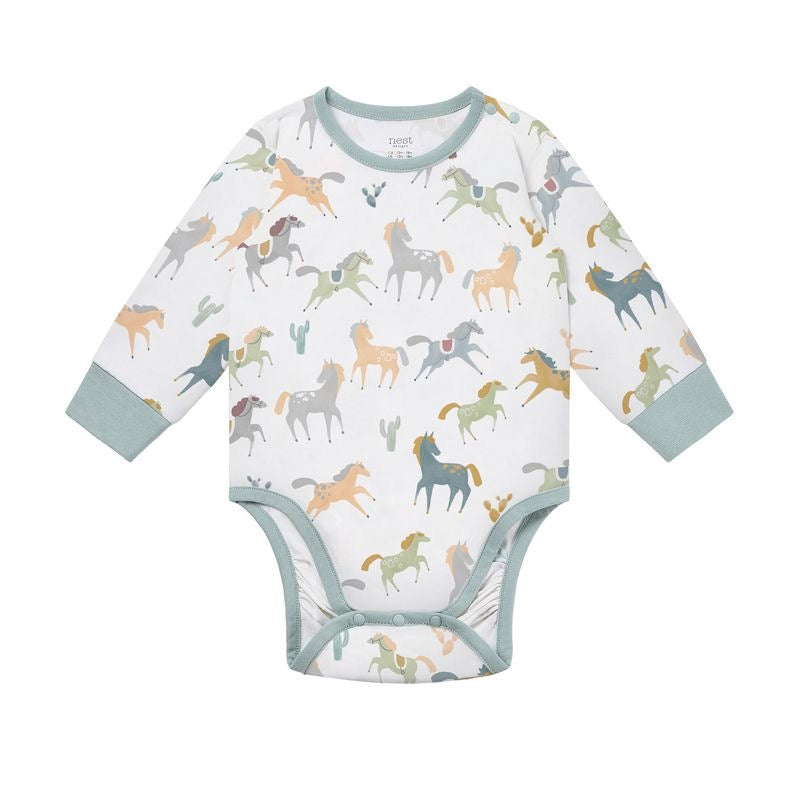 Nest Designs Long Sleeve Onesie - Pony Express