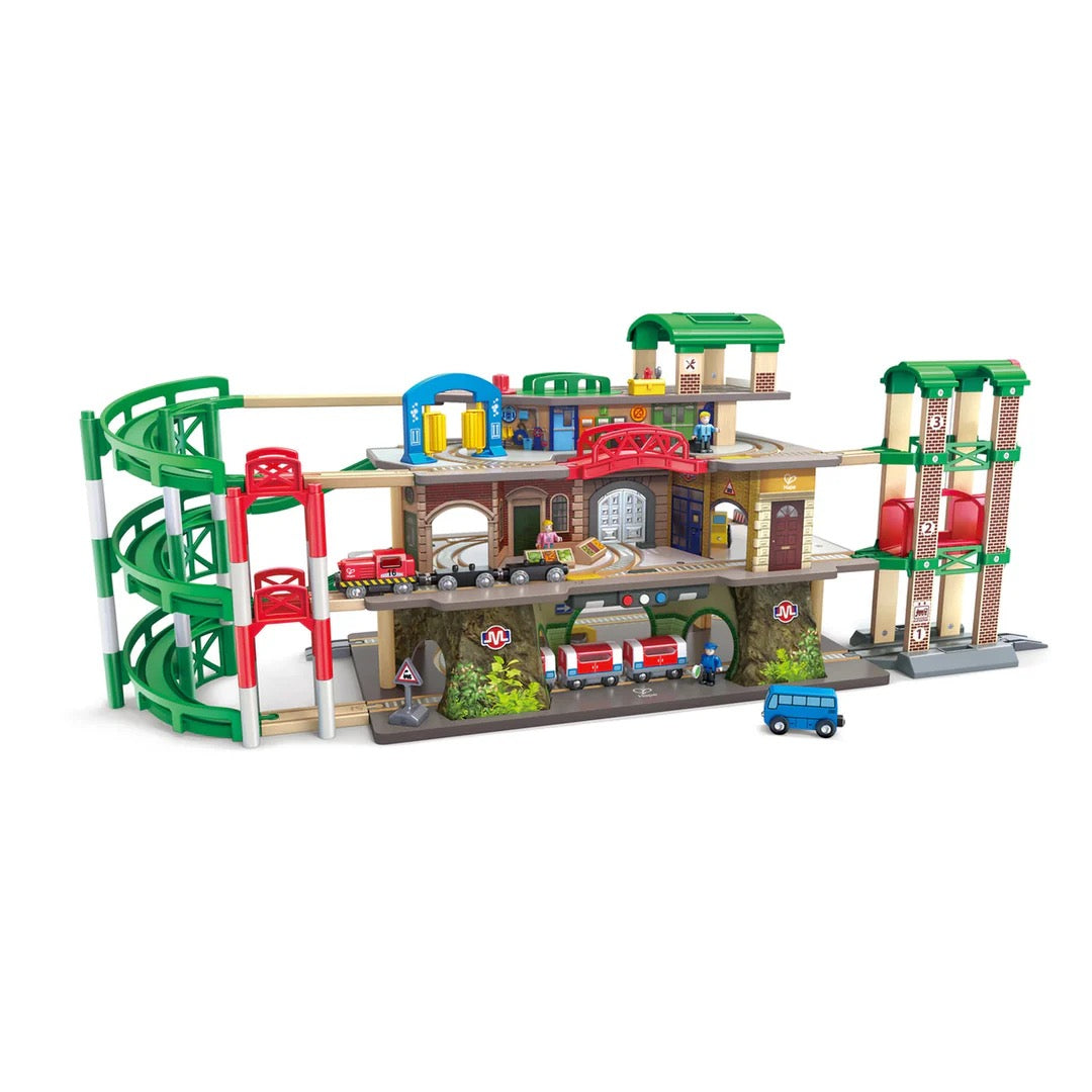 Hape MULTI-LEVEL RAILWAY CITY SET