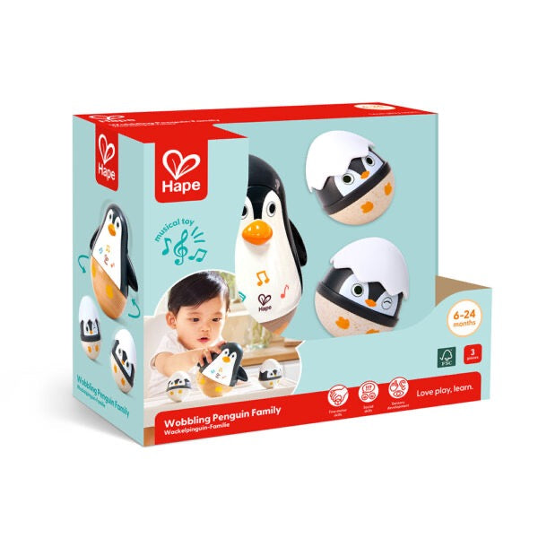 Hape - WOBBLING PENGUIN FAMILY