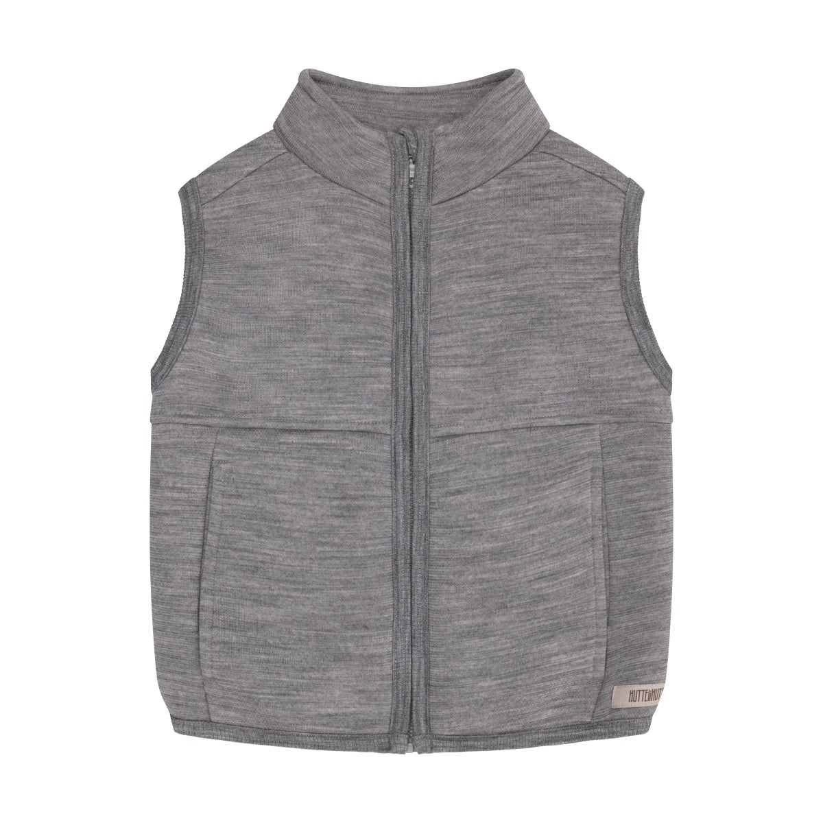 Huttelihut Vest Wool Brushed Inside - Medium Grey Melange