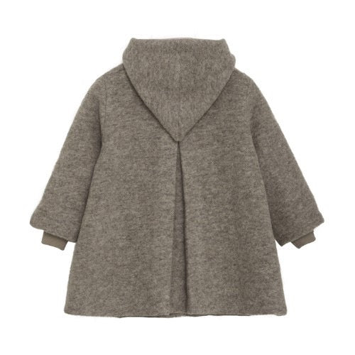 Huttelihut Coat Hood Wool W. Lining - Camel Melange