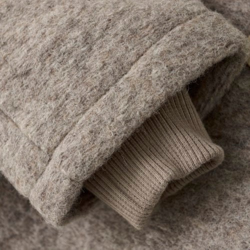 Huttelihut Coat Hood Wool W. Lining - Camel Melange