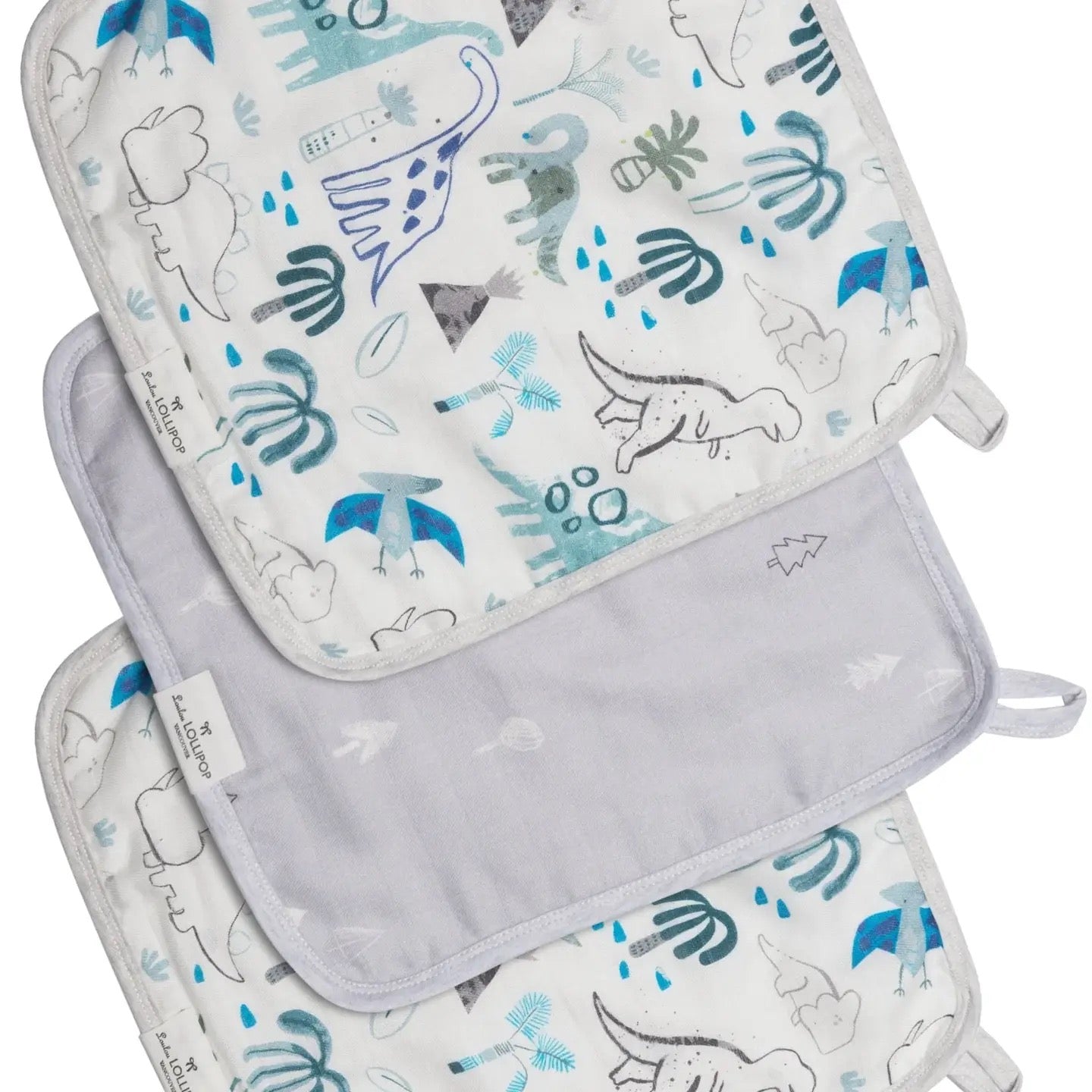 LOULOU LOLLIPOP Muslin Washcloth 3-pieces Set
