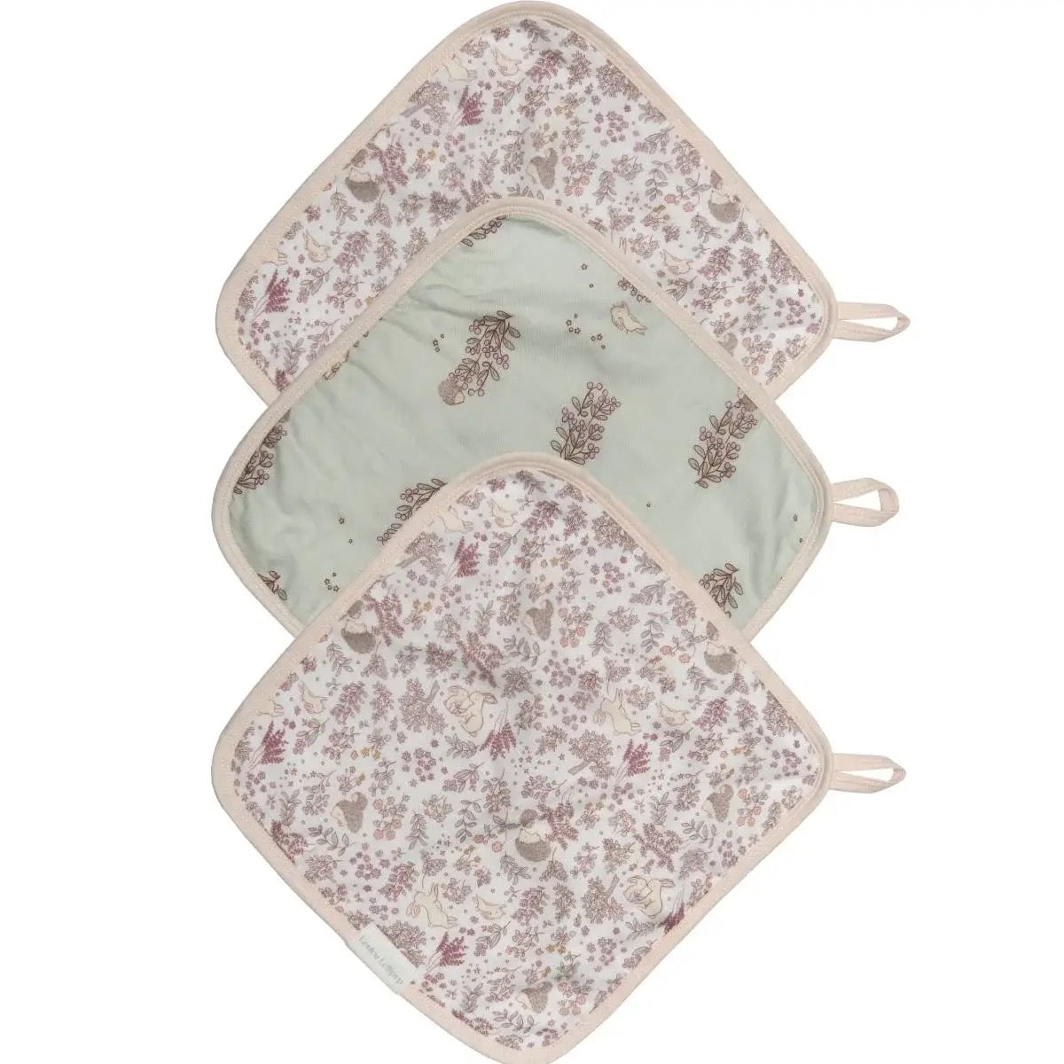 LOULOU LOLLIPOP Muslin Washcloth 3-pieces Set